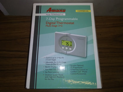 7-DAY PROGRAMMABLE DIGITAL COMMERCIAL THERMOSTAT, 3 HEAT 2 COOL, 24 VAC