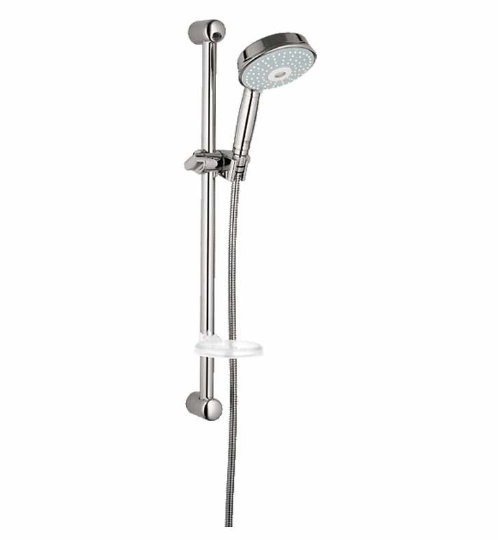 RUSTIC 130 RAINSHOWER KIT HAND SHOWER 24" BAR, CHROME