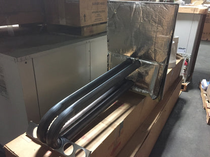 2 TUBE HEAT EXCHANGER ASSEMBLY WITH BURNER