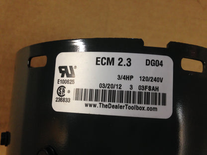 3/4 HP ECM 2.3 PROGRAMMABLE END BELL, 120-240V, UNPROGRAMMED