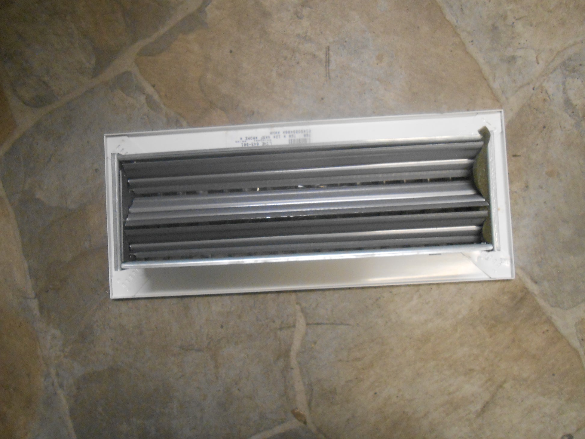 12 X 4 CEILING/WALL REGISTER WITH ADJUSTABLE LOUVERS