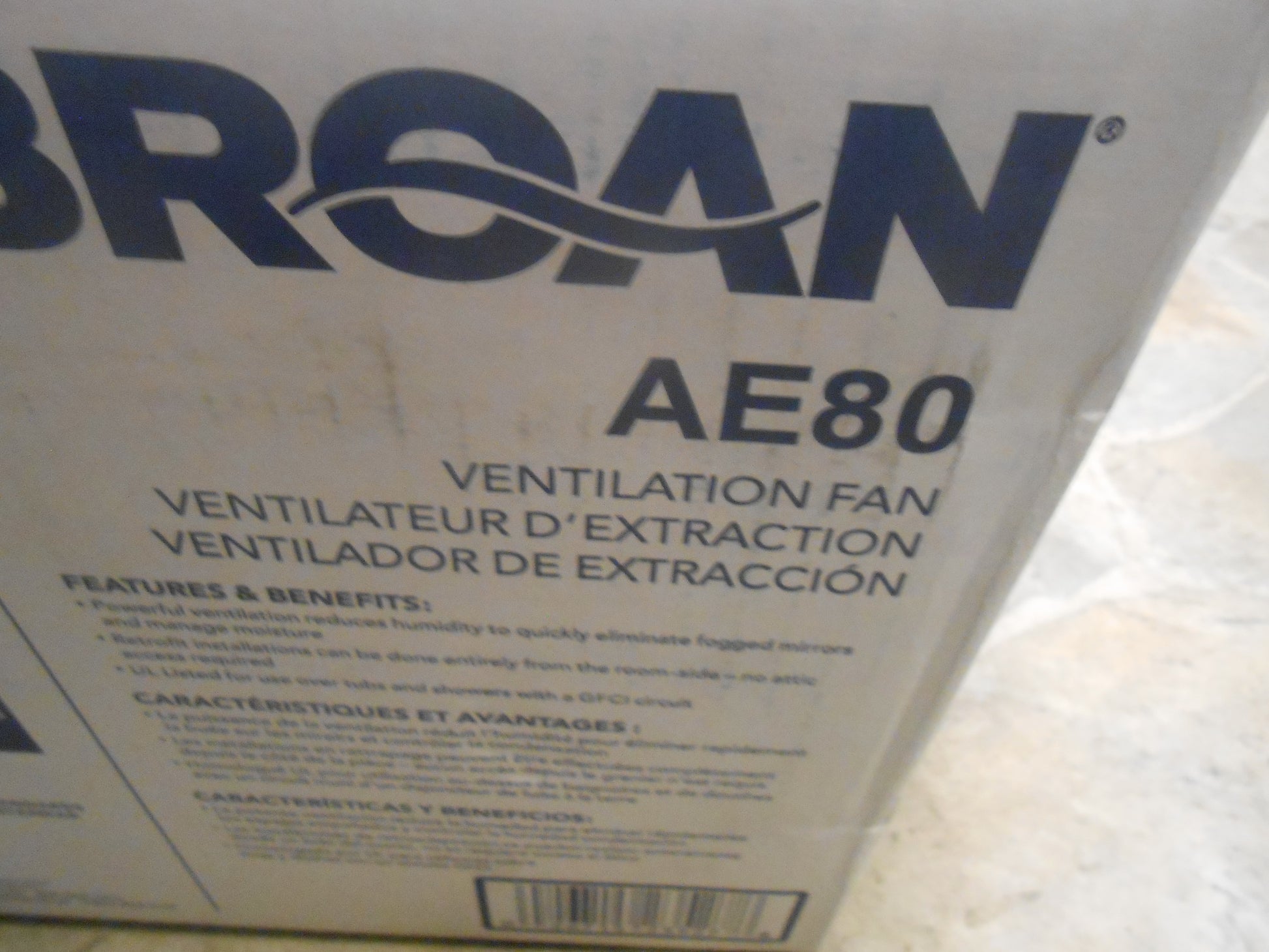 Flex Series Ceiling Roomside Installation Bathroom Exhaust Fan, 80 CFM