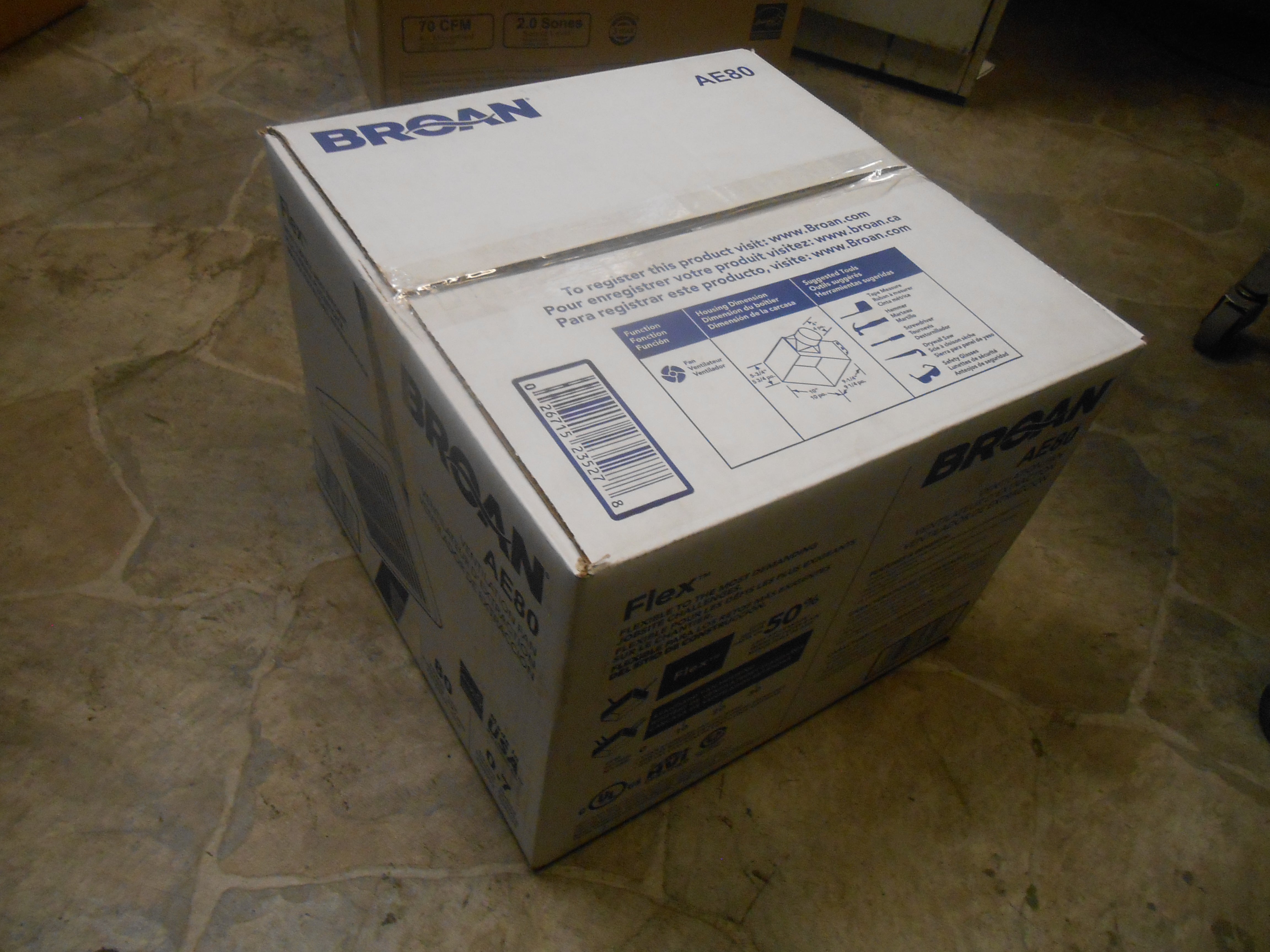 2 new, in-box Broan Roomside Exhaust store Fans