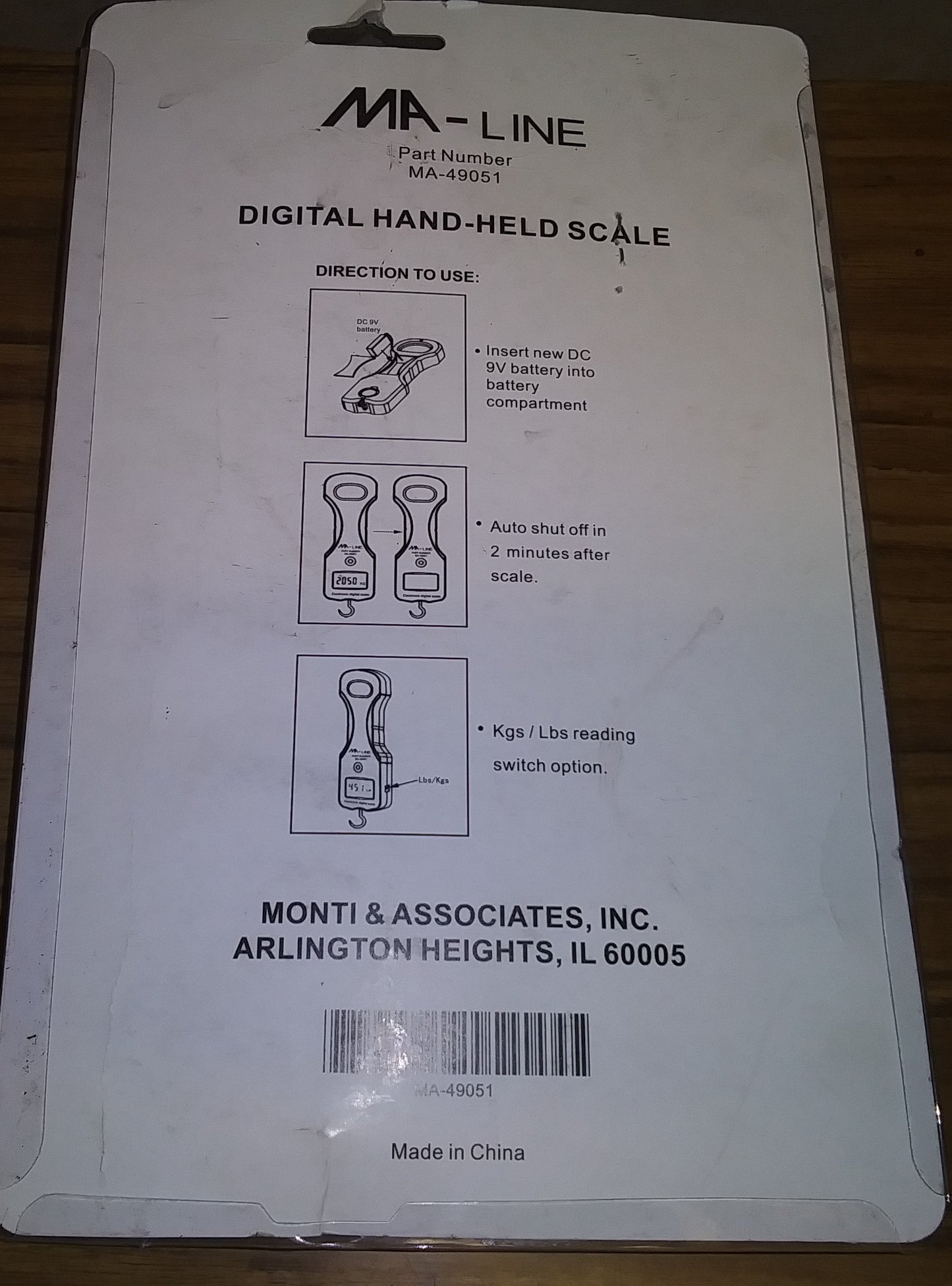 DIGITAL HAND-HELD SCALE