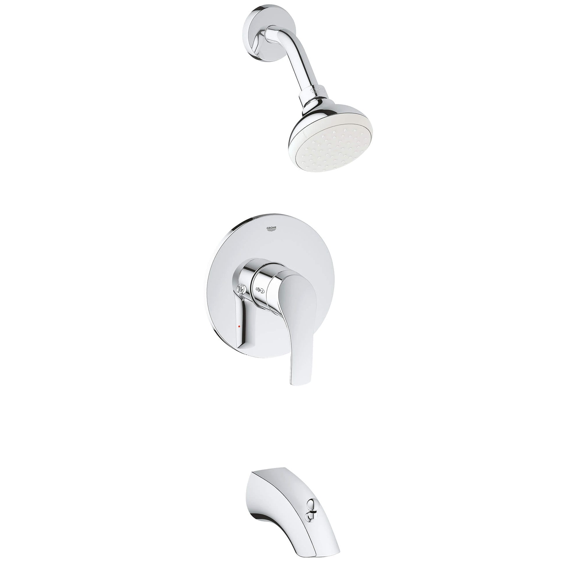 "EUROSMART" CHROME PRESSURE BALANCE VALVE TUB/SHOWER COMBO TRIM ONLY,