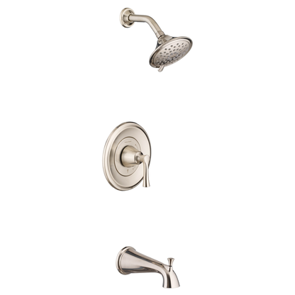 "ESTATE" BRUSHED NICKEL PRESSURE BALANCE BATH/SHOWER TRIM KIT,