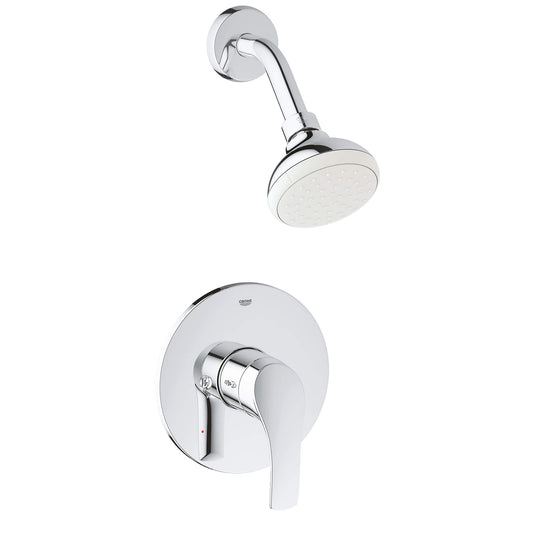 "EUROSMART" CHROME PRESSURE BALANCE VALVE SHOWER COMBO TRIM ONLY