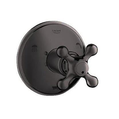 SEABURY 5 PORT DIVERTER TRIM WITH CROSS HANDLE OIL RUBBED BRONZE