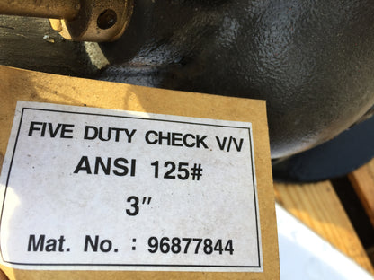 3" DUCTILE IRON  AND CAST IRON FLANGED NPT FIVE DUTY CHECK VALVE