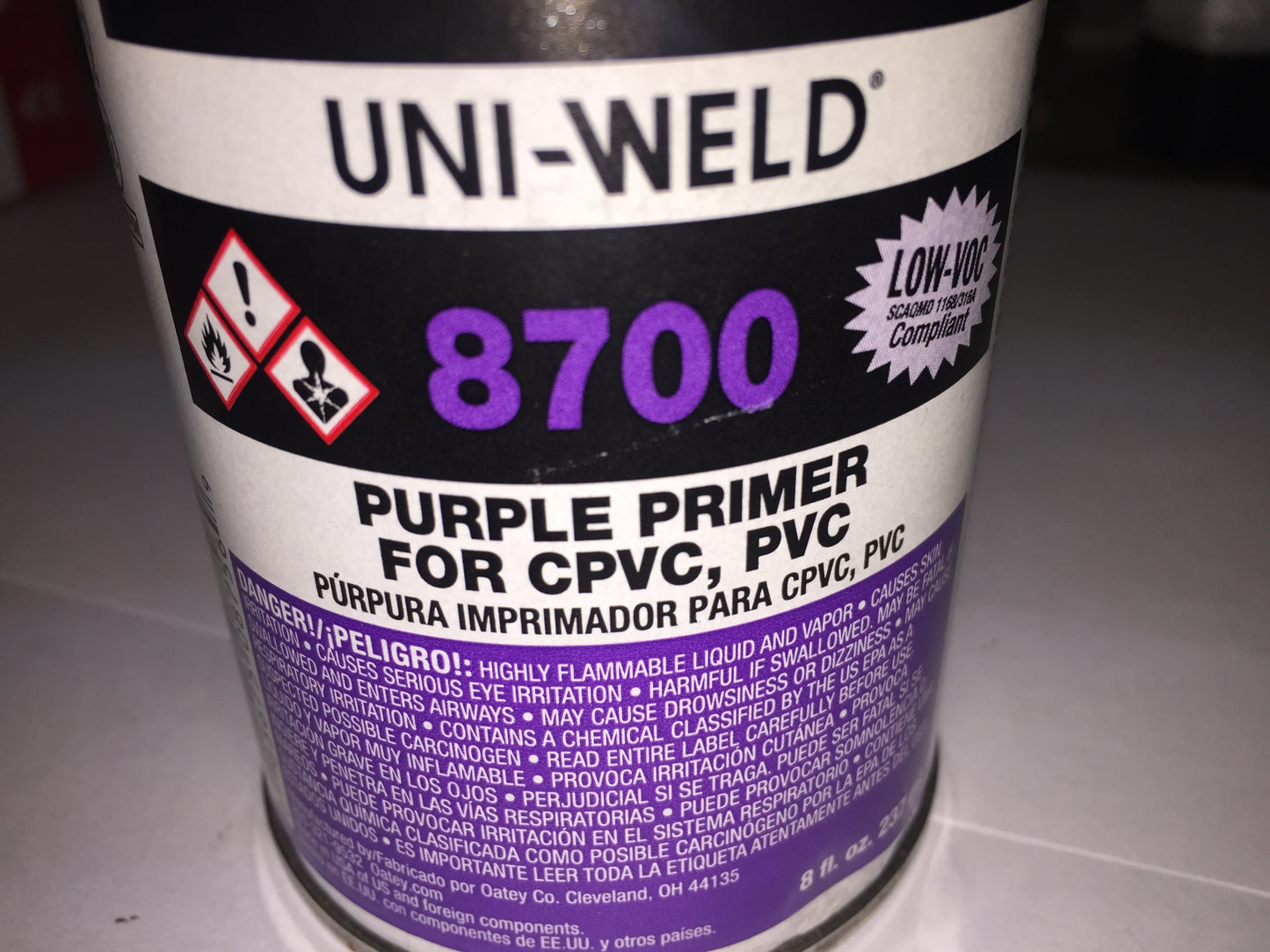 8OZ PURPLE PRIMER FOR CPVC AND PVC