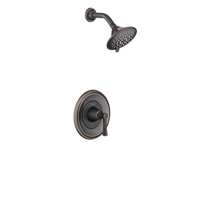 ESTATE PRESSURE BALANCE SHOWER ONLY TRIM KIT WITH 3 FUNCTION FLOWISE SHOWERHEAD, LEGACY BRONZE