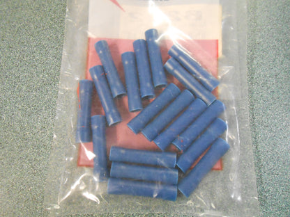 INSULATED BUTT CONNECTOR,16-14 , SOLD AS 18 PER BAG