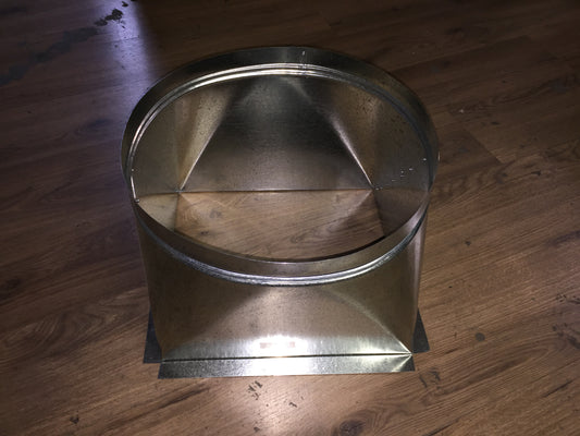 13-3/4" X 15" X 16" SQUARE TO ROUND BOOT ADAPTER  WITH 1" LIP
