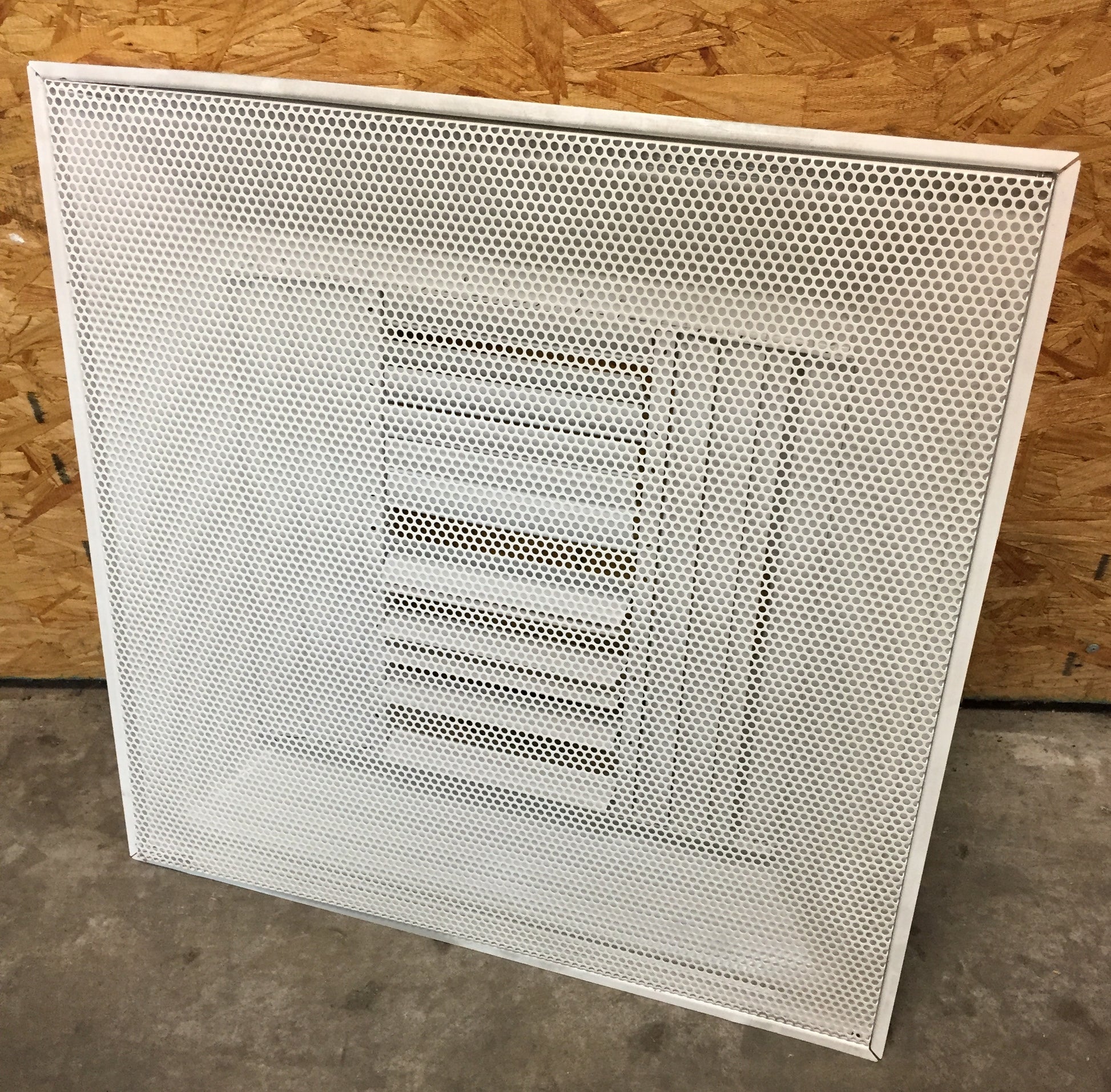24" x 24" Perforated Diffuser PV Series Adjustable Curved Blade with 14" Neck