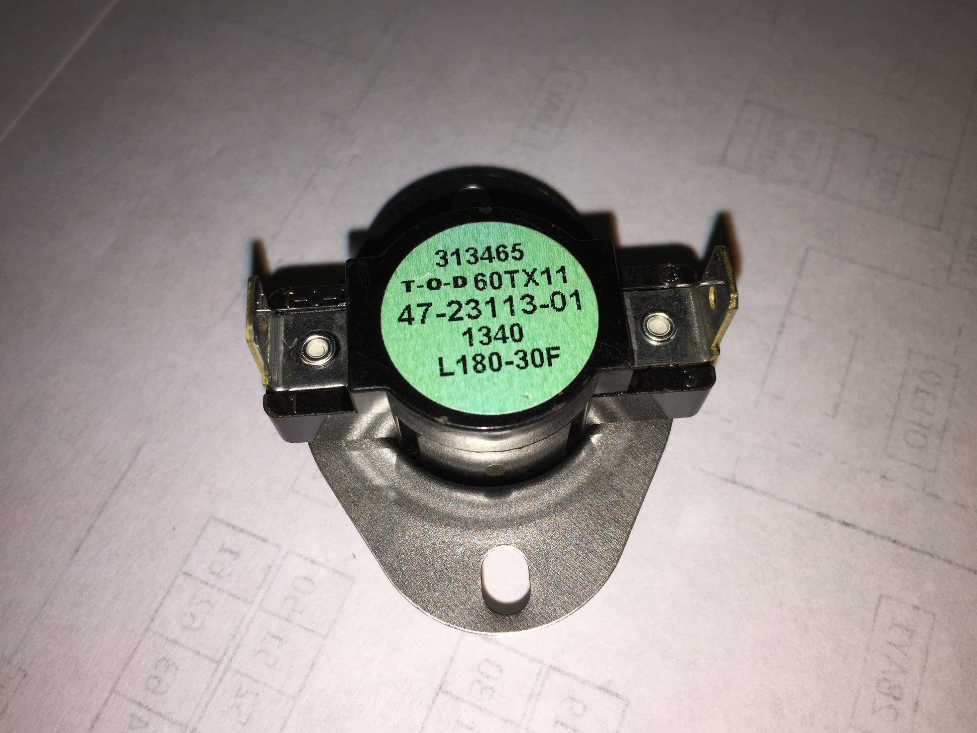 LIMIT SWITCH 180 DEGREE FAHRENHEIT OPEN