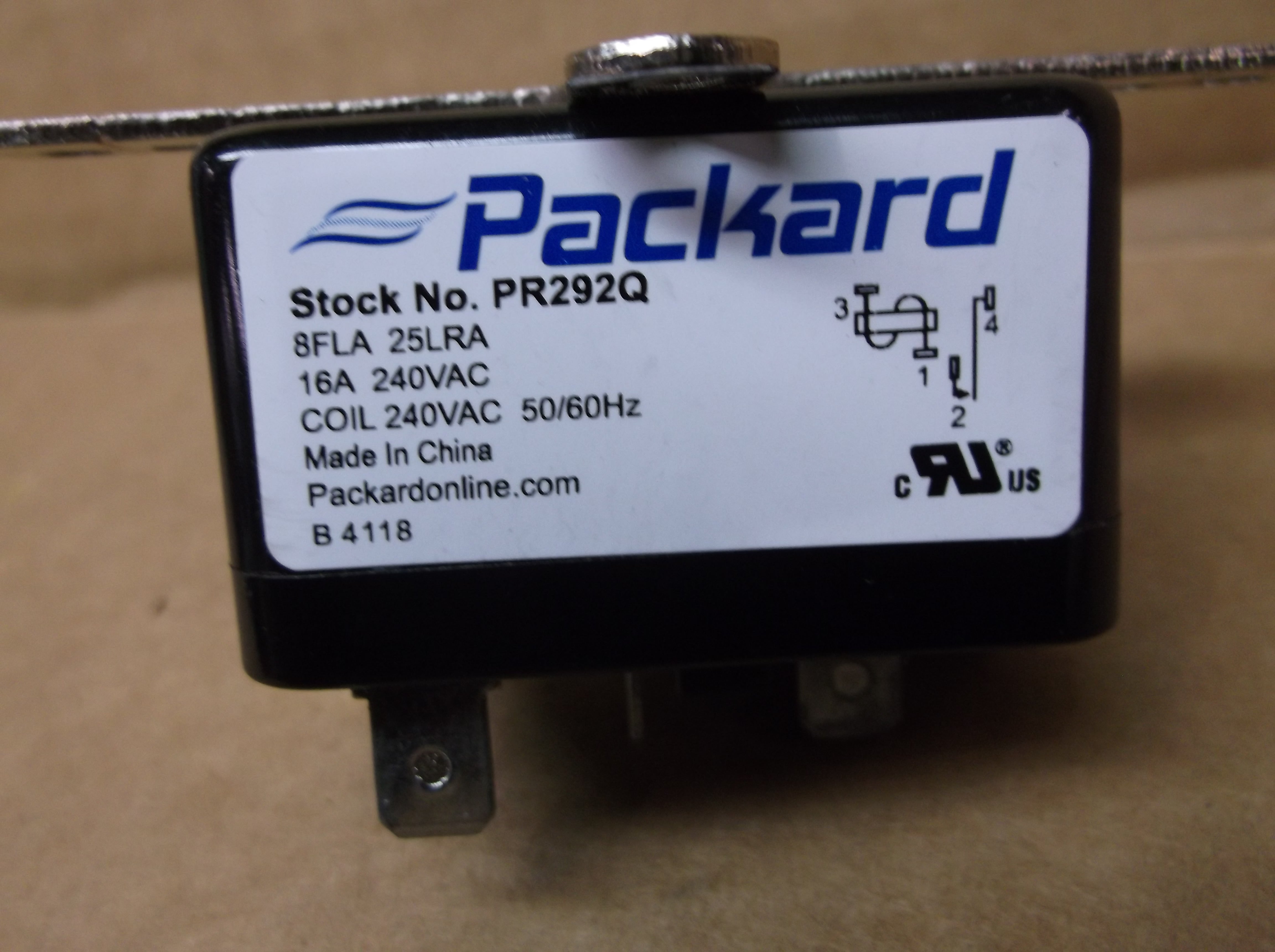 Fan Relay Type:SPST-NO Amps:16, Coil Voltage:240 – Surplus City