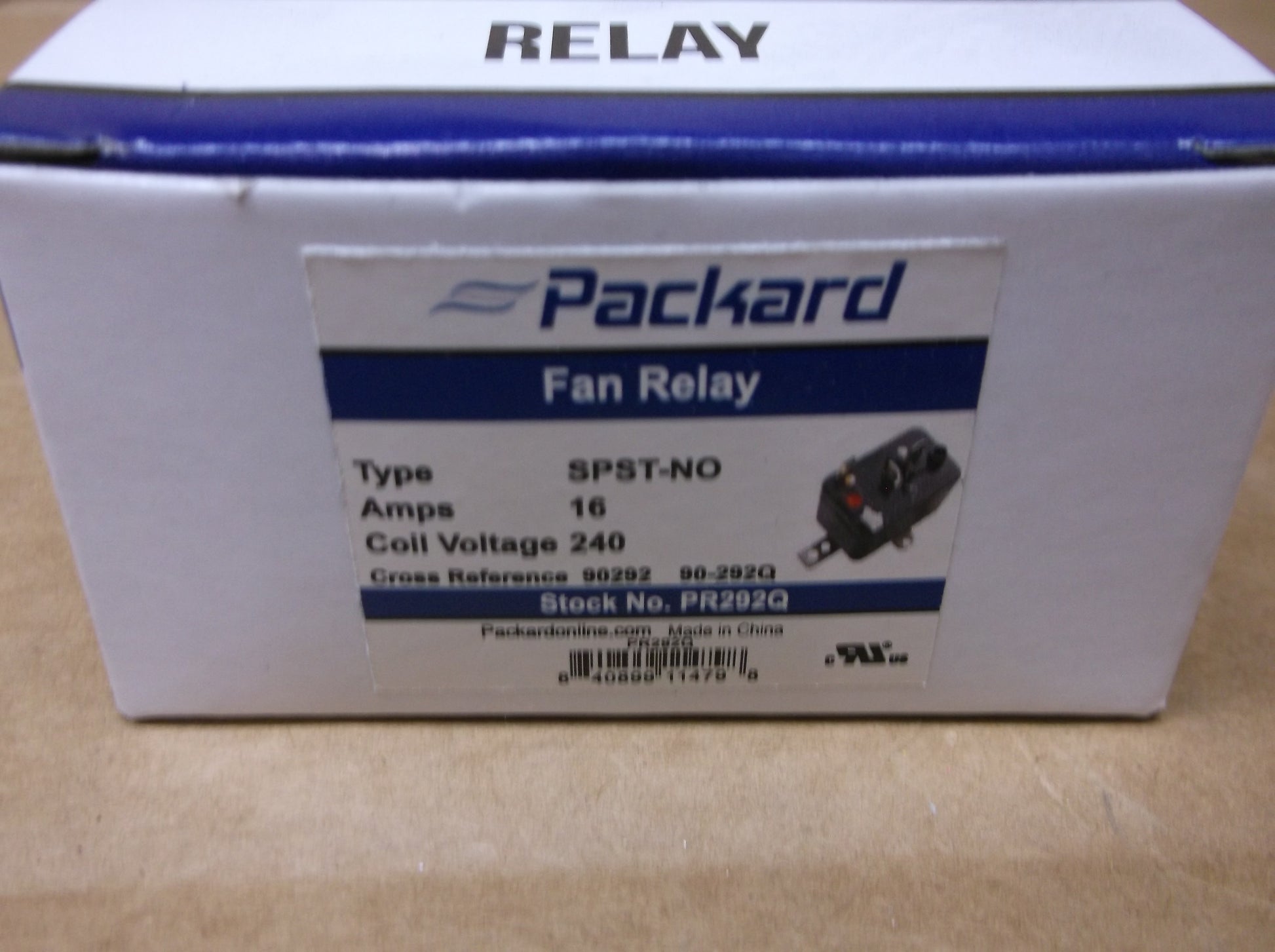 FAN RELAY TYPE:SPST-NO AMPS:16, COIL VOLTAGE:240 – Surplus City Liquidators