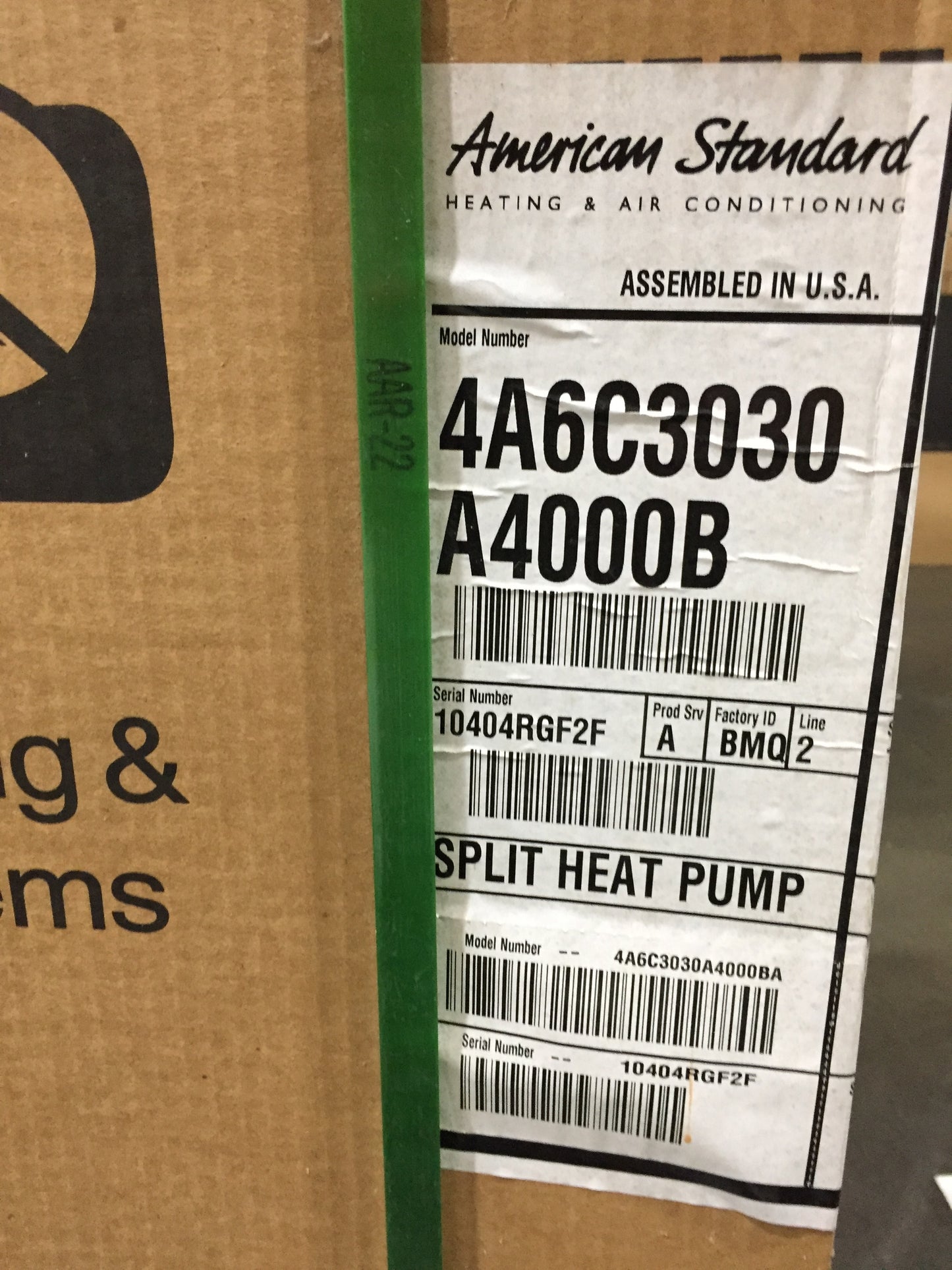 2-1/2 TON SPLIT HEAT PUMP UNIT, 14 SEER, 460/60/3 R-410A