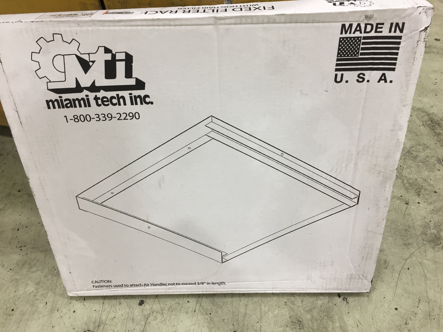 24" X 24" X 1" FIXED FILTER RACK WITH HINGED FRONT DOOR FOR TRANE/AMERICAN STANDARD