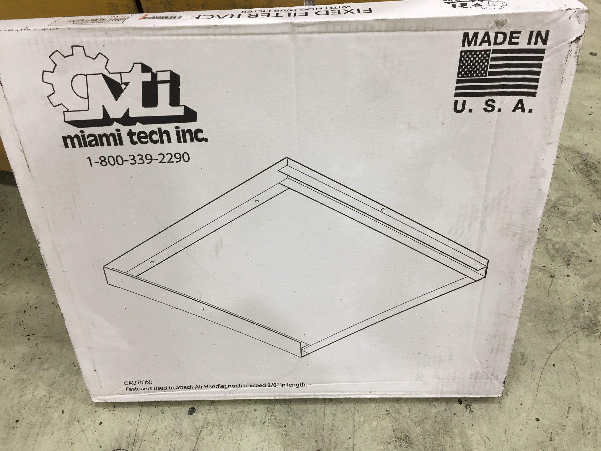 24" X 24" X 1" FIXED FILTER RACK WITH HINGED FRONT DOOR FOR TRANE/AMERICAN STANDARD