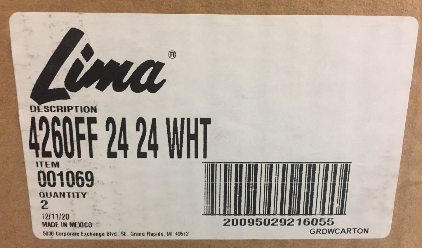 LIMA 4260FF 24 24 WHT 24" X 24" FILTER GRILLE, SQUARE LAY-IN T-BAR HINGED FIBERGLASS BACKED, SERIES:4260