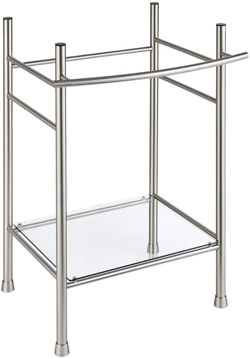 EDGEMERE BRUSHED NICKEL STAINLESS STEEL CONSOLE TABLE