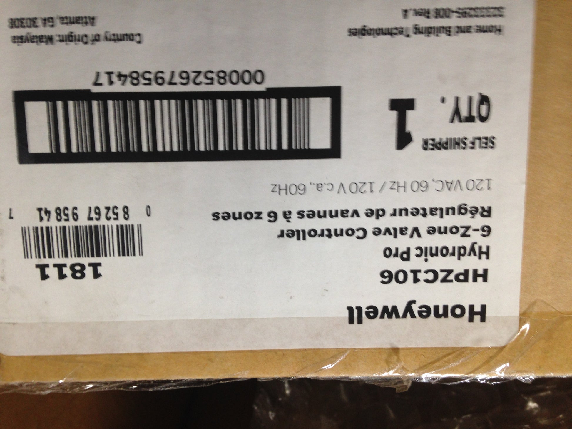 "HYDRONIC PRO" 6-ZONE VALVE CONTROLLER, 120 V/60 Hz