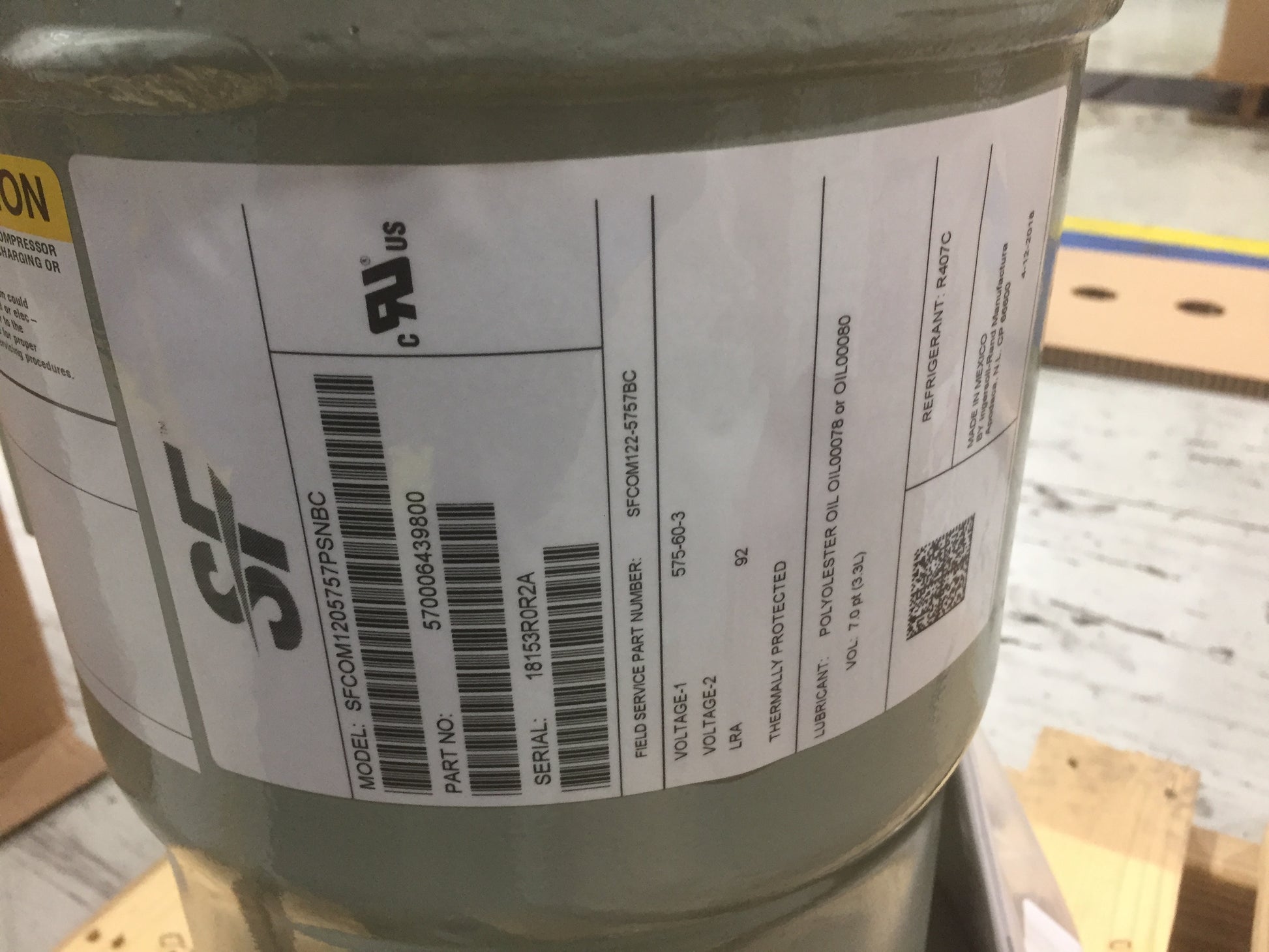 10 TON AC SCROLL COMPRESSOR 575/60/3