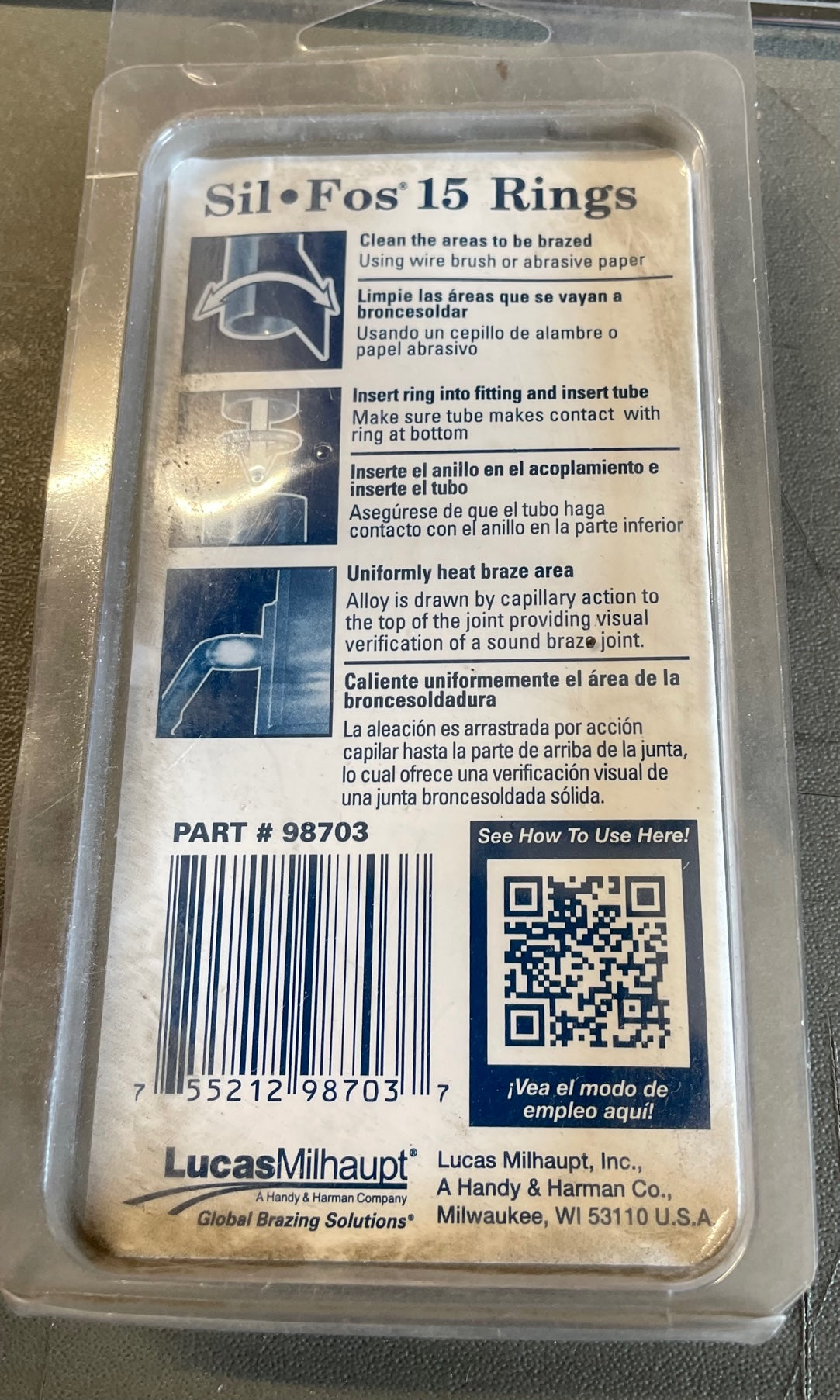 Sil Phos Rings Sil Fos 15%Ag Ring 5/8 Od (25 Per Pack)