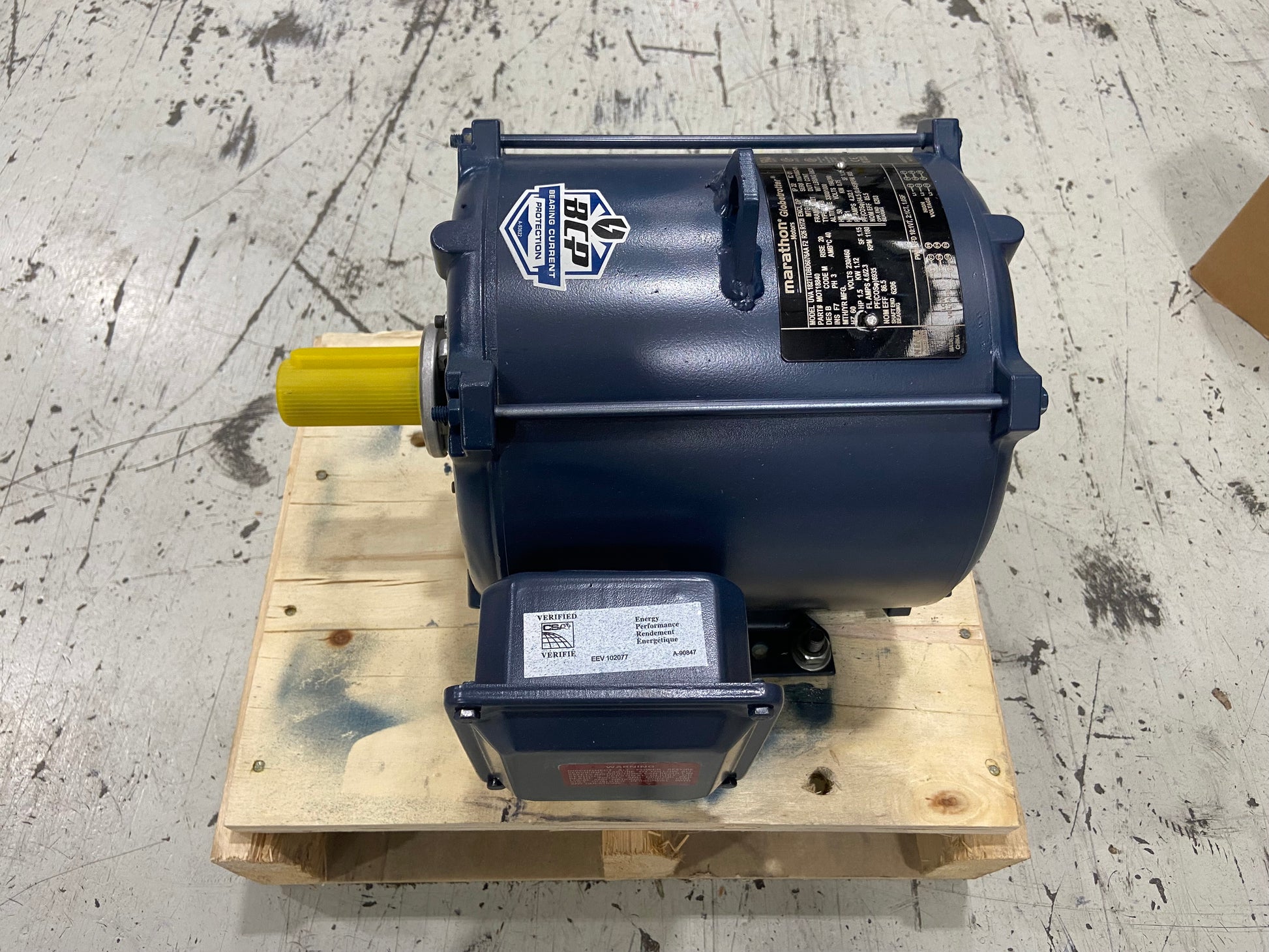 1 1/2 HP ELECTRIC MOTOR 230-460/50-60/3 1180/985 RPM 1 SPEED