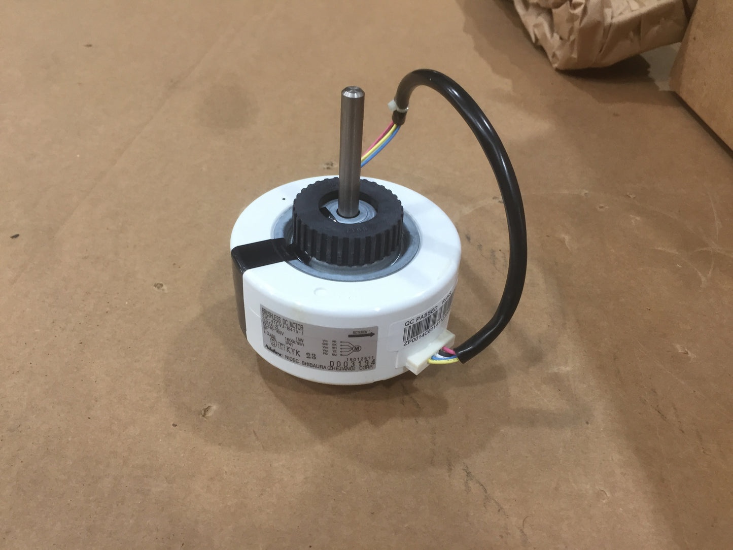 15 WATT DC BRUSHLESS MOTOR 140-165 VOLT 1600 RPM