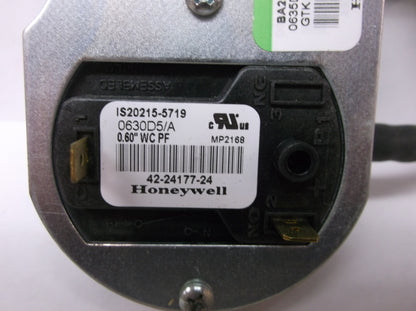 DUAL PRESSURE SWITCH ASSEMBLY 24VAC 1.11"WC / 0.60"WC