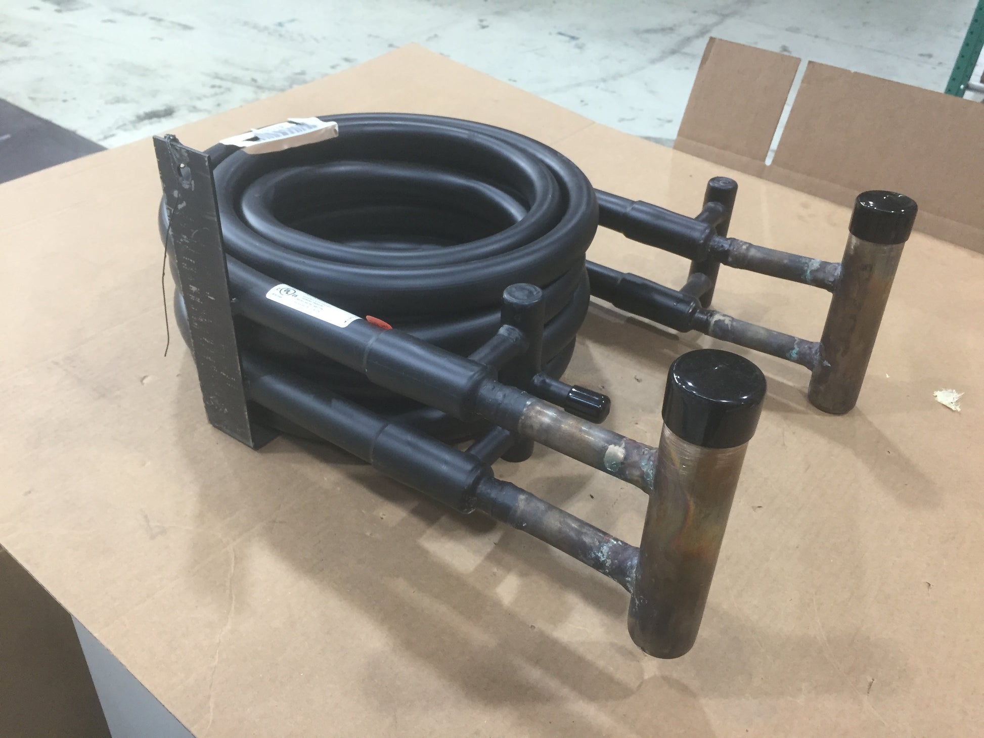 MULTI-REFRIGERANT WATER SOURCE REFRIGERANT CONDENSER COAX COIL WITH MOUNTING BRACKET