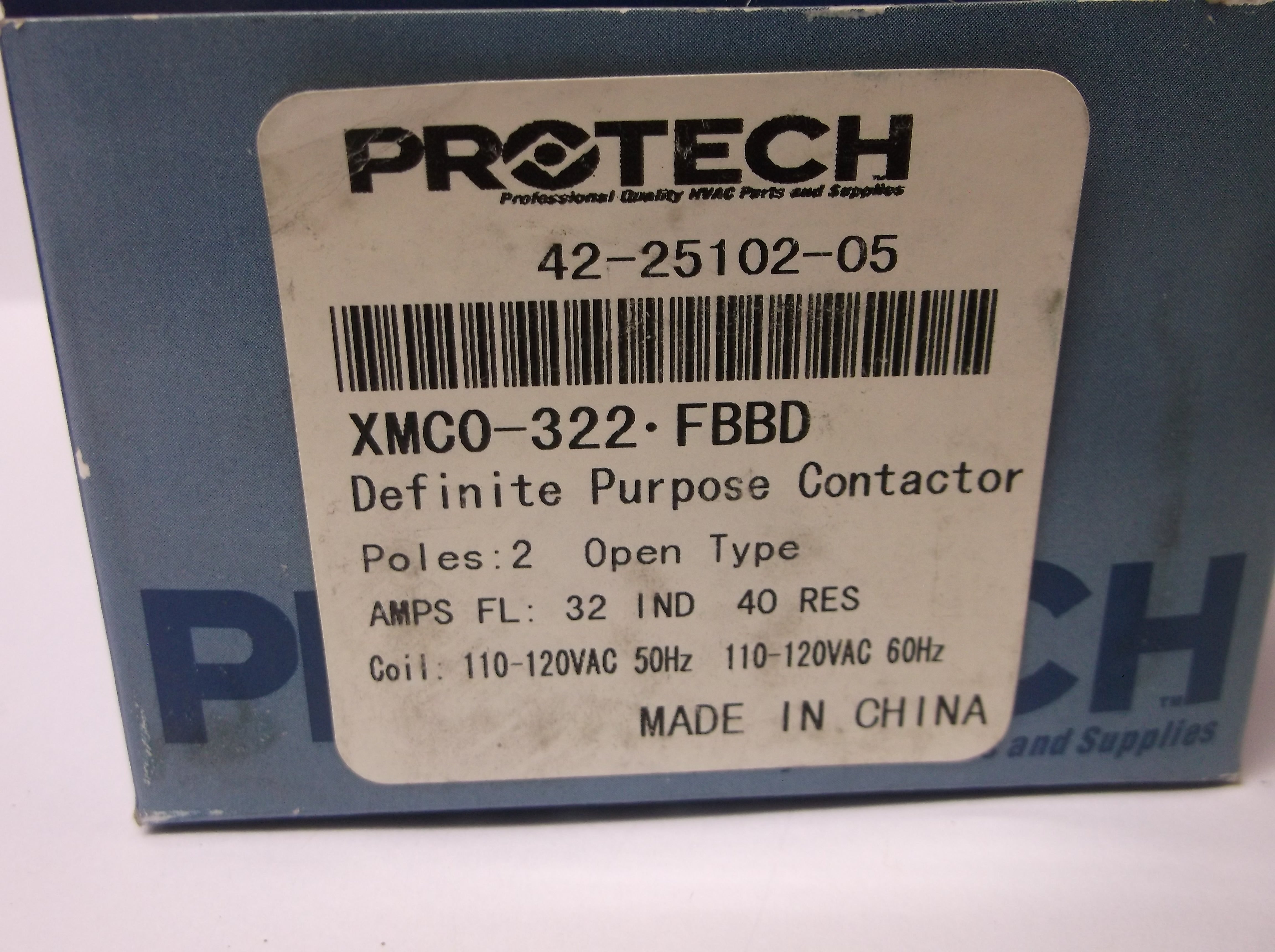 2 Pole Definite Putpose Contactor Coil:110-120 VAC, Amps Fla:32