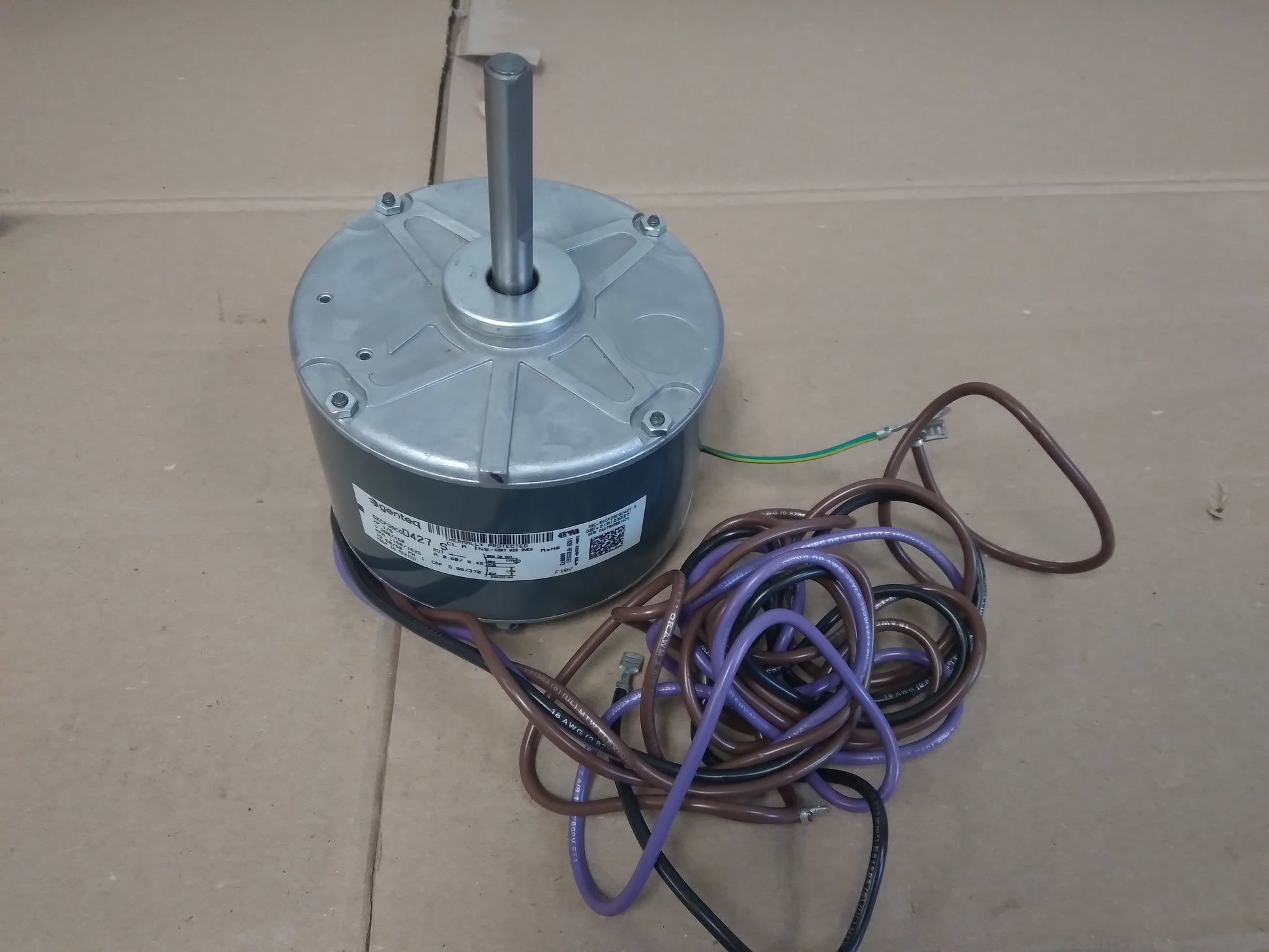 1/6HP DIRECT DRIVE BLOWER MOTOR 380-460/60-50/1 RPM:1180/1625 CCWLE ROTATION 0.60/0.45 AMPS