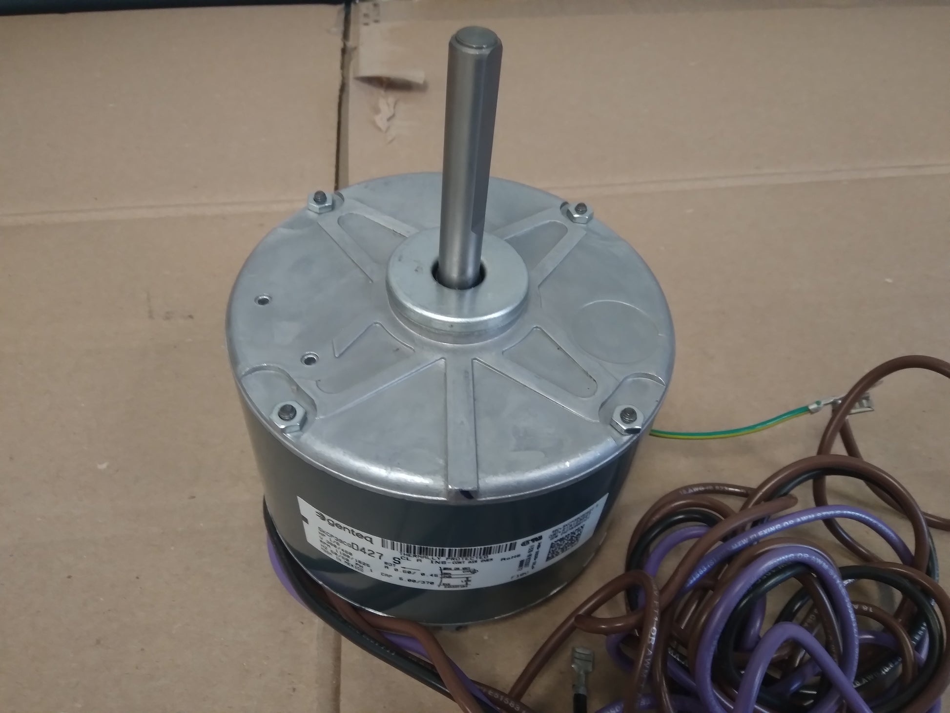 1/6HP DIRECT DRIVE BLOWER MOTOR 380-460/60-50/1 RPM:1180/1625 CCWLE ROTATION 0.60/0.45 AMPS