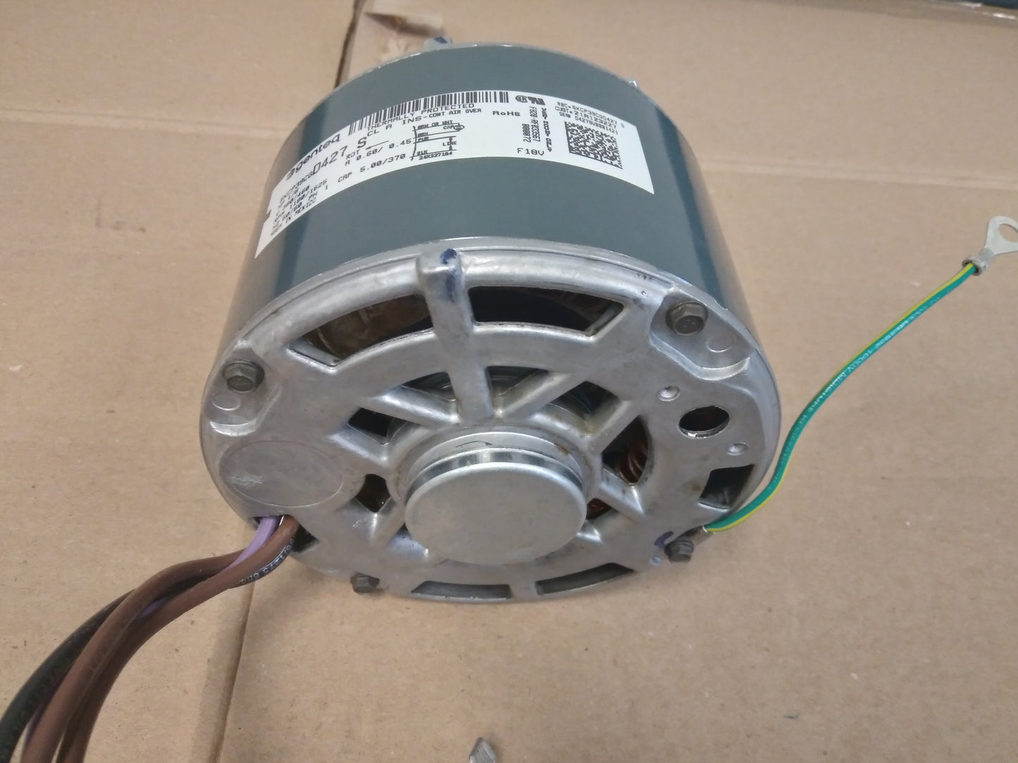 1/6HP DIRECT DRIVE BLOWER MOTOR 380-460/60-50/1 RPM:1180/1625 CCWLE ROTATION 0.60/0.45 AMPS