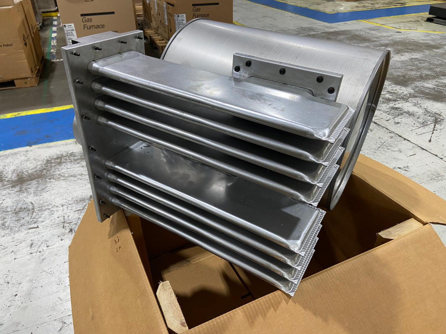 2 SECTION HEAT EXCHANGER ASSEMBLY FOR RESIDENTIAL OIL BURNERS