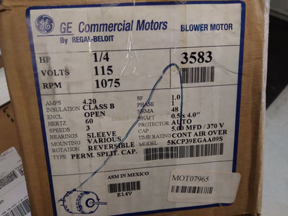 1/4HP DIRECT DRIVE BLOWER MOTOR  115/60/1  RPM:1075/3-SPEED