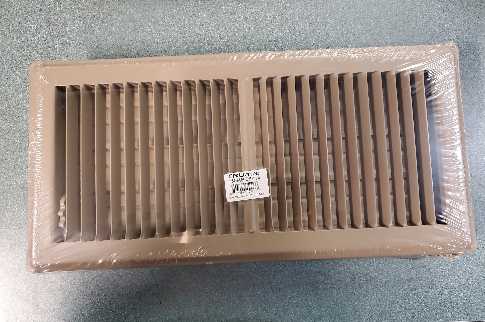 6" x 14" 2 WAY BROWN FLOOR REGISTER, 10 PER CASE