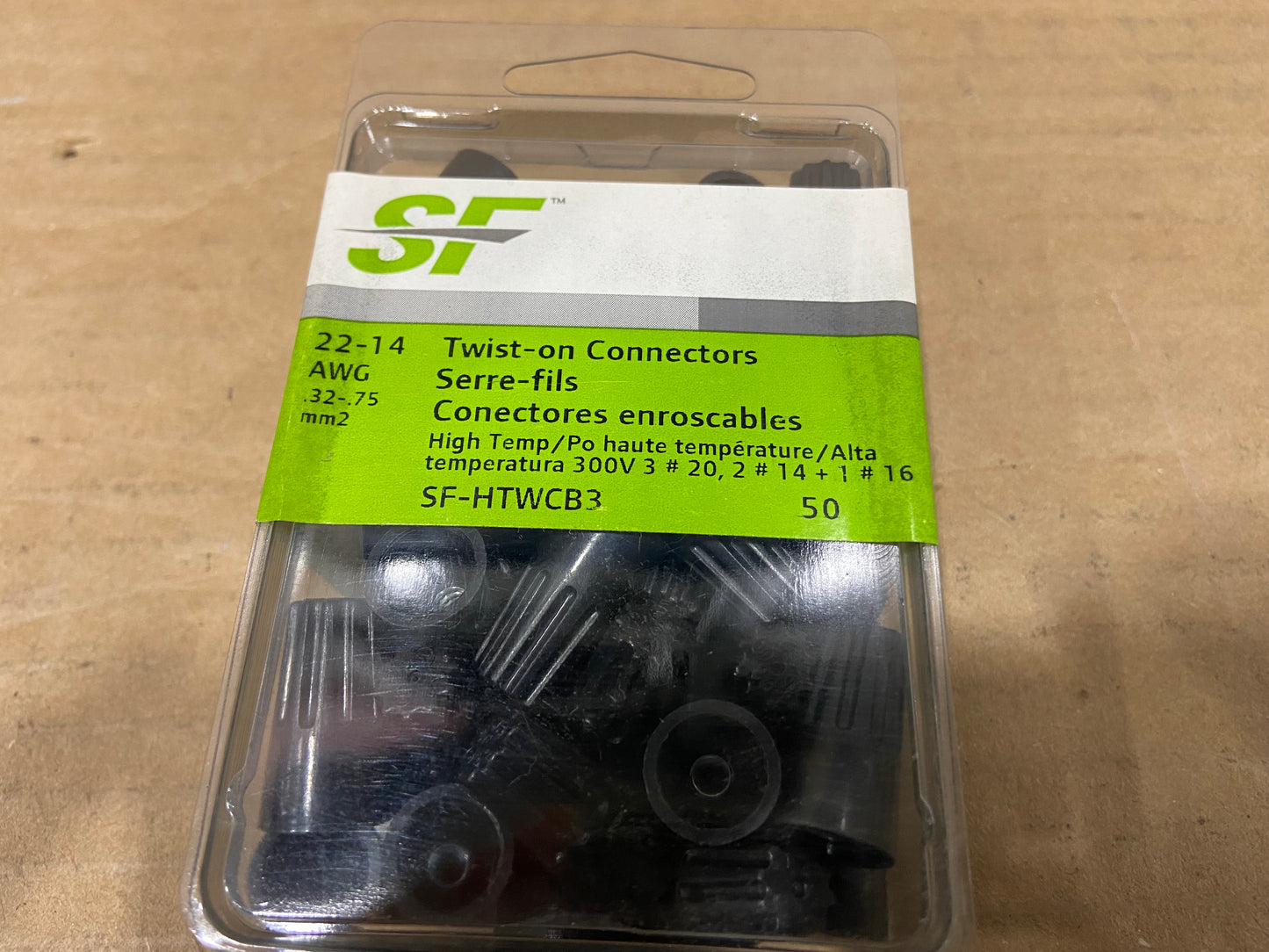 14-22 AWG HIGH TEMP TWIST ON WIRE CONNECTORS 50 PACK