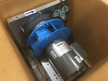 11" SINGLE INLET DIRECT DRIVE PLENUM FAN WITH 1.5HP 208-230/460 VOLT MOTOR RPM 3315