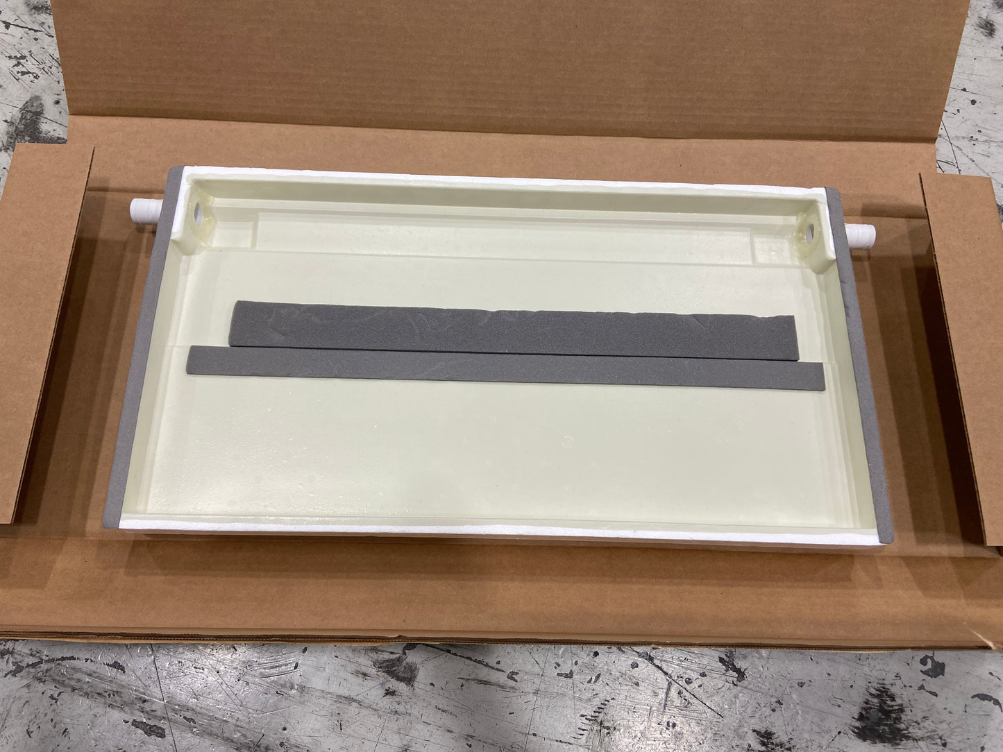 PLASTIC/STYROFOAM WATER DRAIN PAN ASSEMBLY 26 X 14