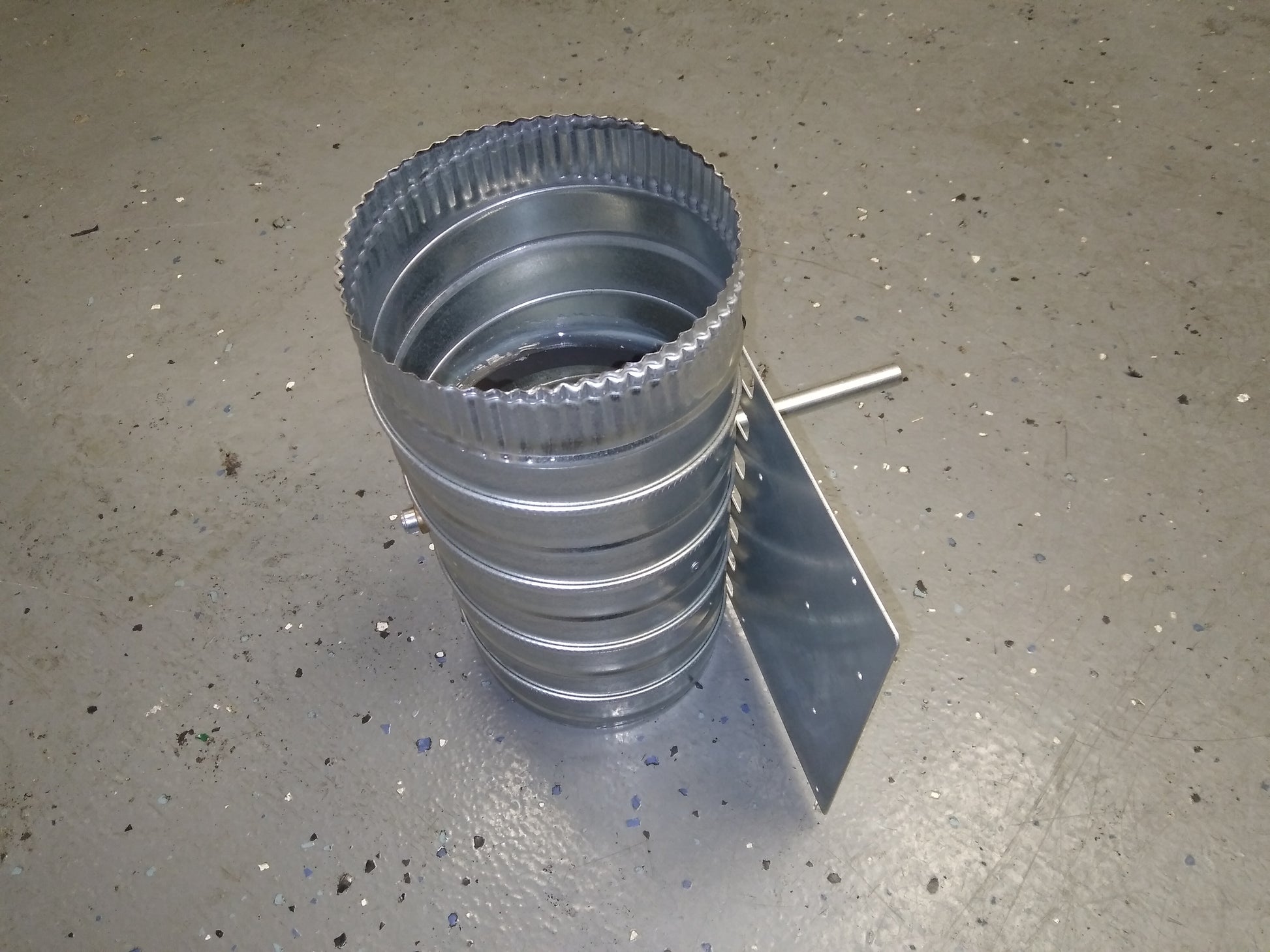 6" DIAMETER ROUND DAMPER WITH ML6161 MOUNITNG PLATE AND 2" AXLE EXTENSION