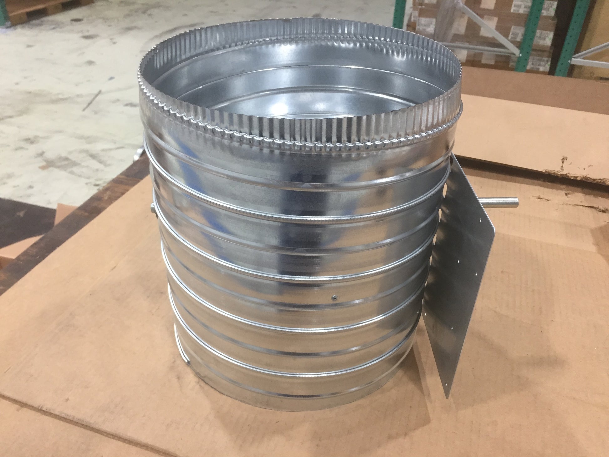 12" DIAMETER ROUND DAMPER WITH ML6161 MOUNITNG PLATE AND 2" AXLE EXTENSION