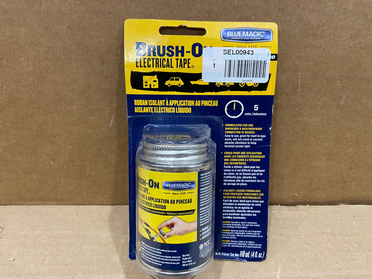 BRUSH ON ELECRICAL TAPE 4 OZ.