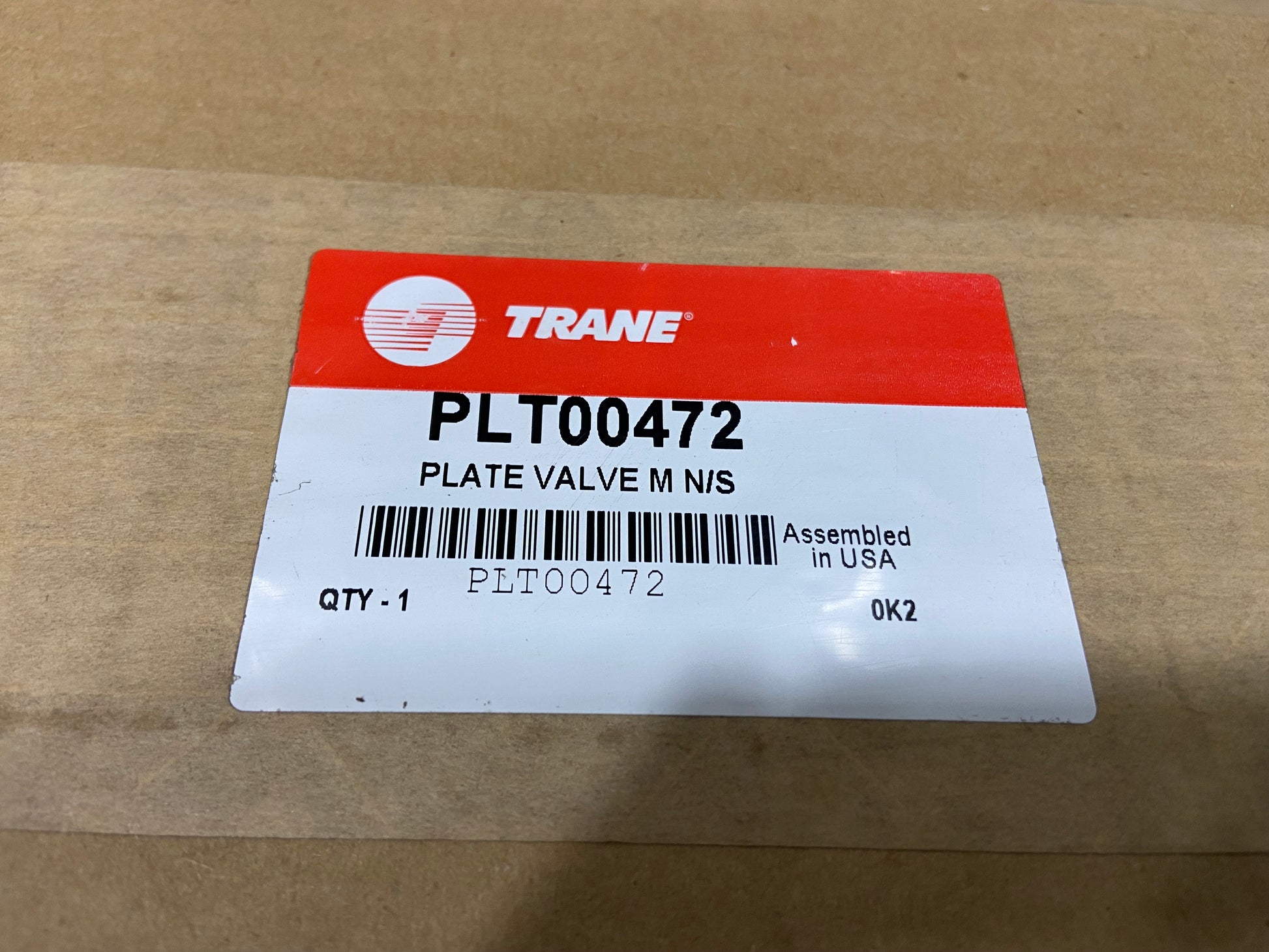 TRANE PLT00472 VALVE PLATE "M" N/S 206407