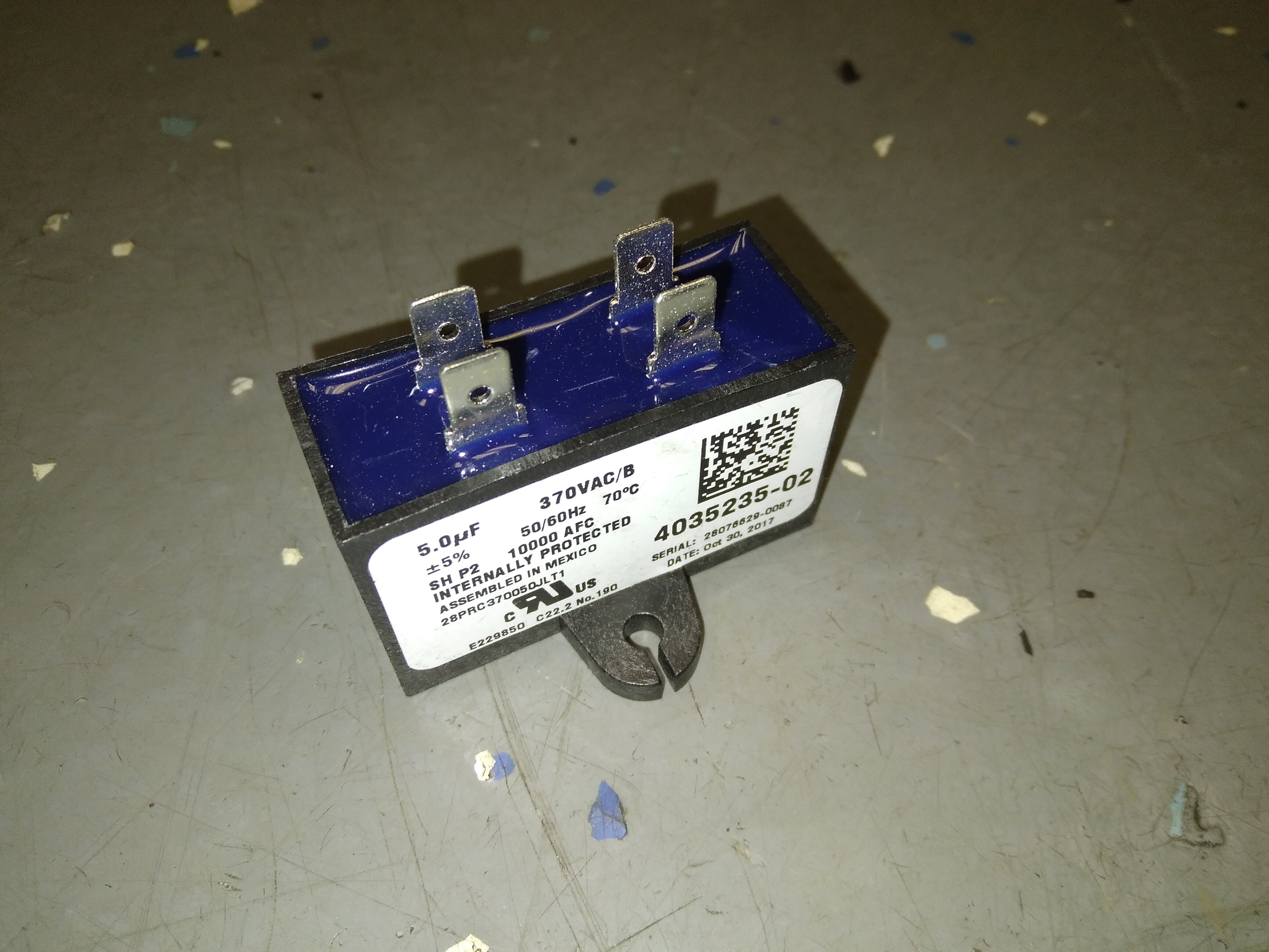 5UF X 370VAC DRY RUN CAPACITOR 50/60 HZ – Surplus City Liquidators