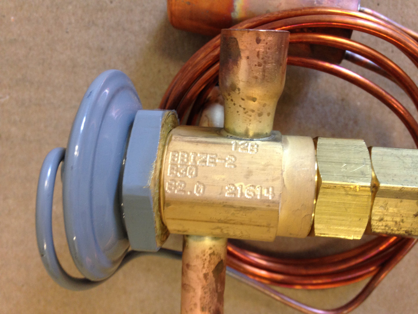 2 TON THERMOSTATIC EXPANSION VALVE, 3/8" X 1/2" SWEAT, R-410A