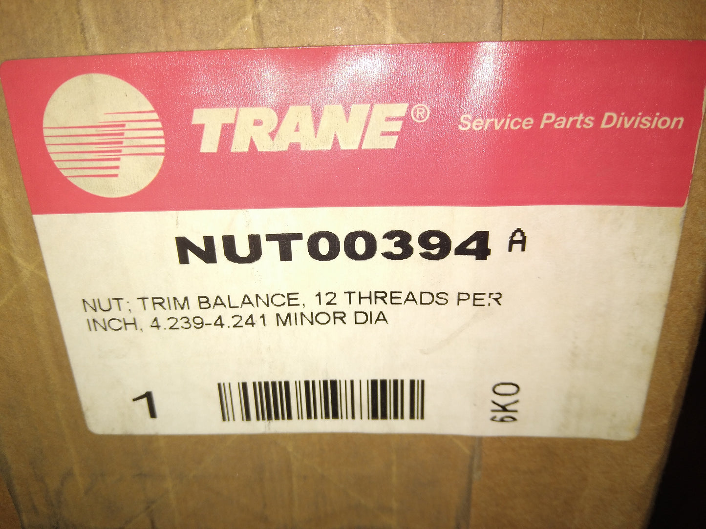 TRIM BALANCE NUT 12 THREADS PER INCH 4.239-4.241 MINOR DIA